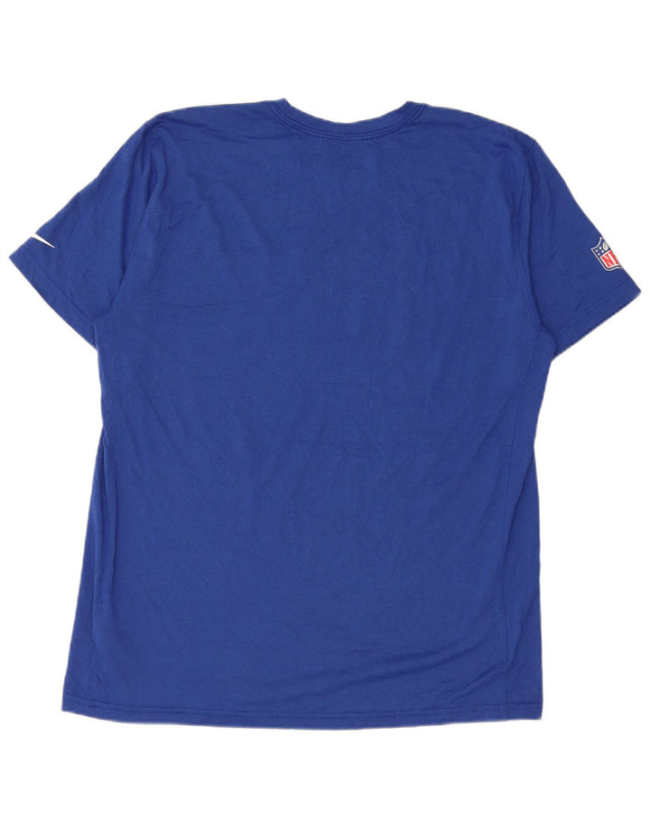 Nike Herre New York Giants Grafisk T-Shirt Top Stor Blå Polyester