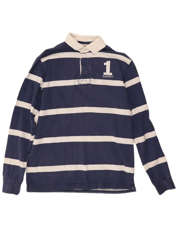Hackett Langærmet Rugby Polo Shirt til mænd Lille marineblå stribet