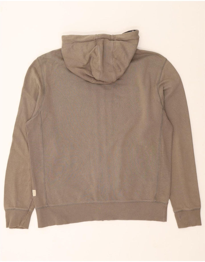 TOM TAILOR Mens Fitted Graphic Zip Hoodie Sweater XL Grey Cotton Vintage Tom Tailor and Second-Hand Tom Tailor from Messina Hembry 