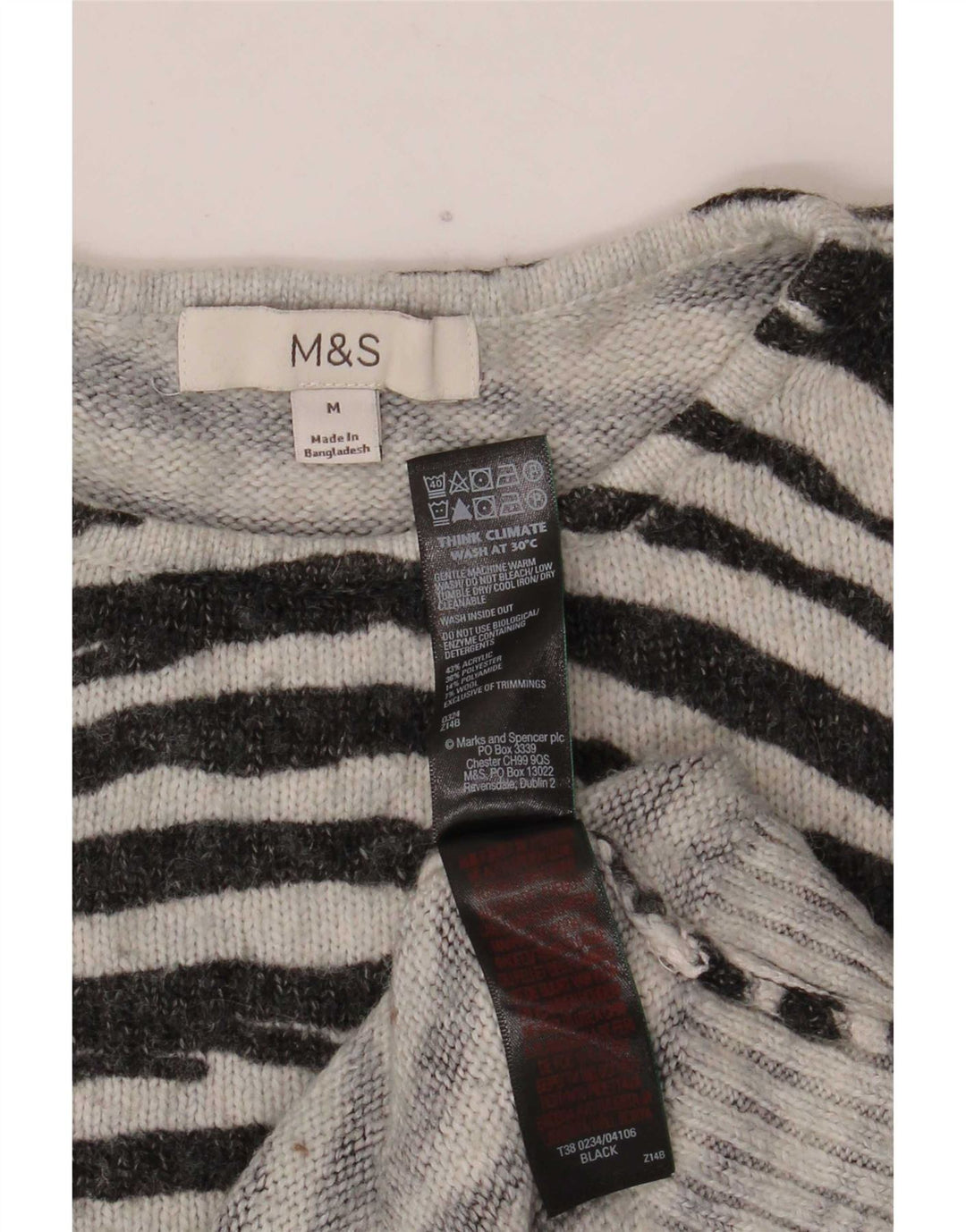 Marks & Spencer Dame sweater med rund hals DK 14 Medium Sort