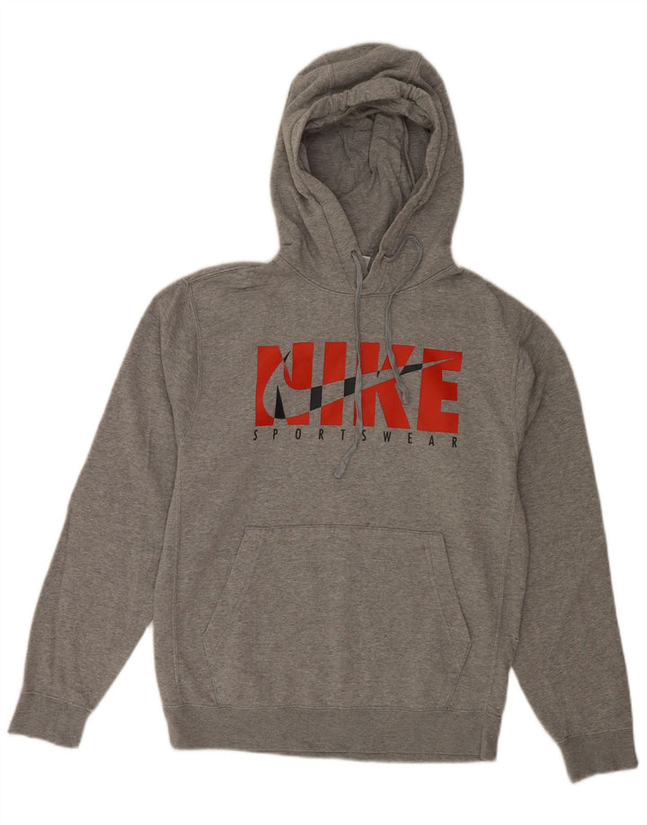 Nike Herre grafisk Regular Fit hættetrøje Jumper lille grå bomuld