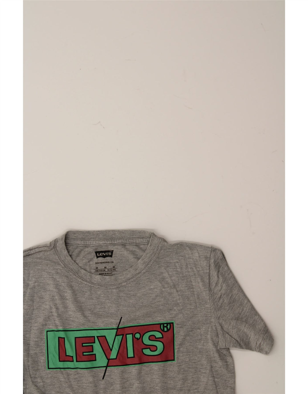 LEVI'S Boys Graphic T-Shirt Top 10-11 Years Medium  Grey Cotton Vintage Levi's and Second-Hand Levi's from Messina Hembry 