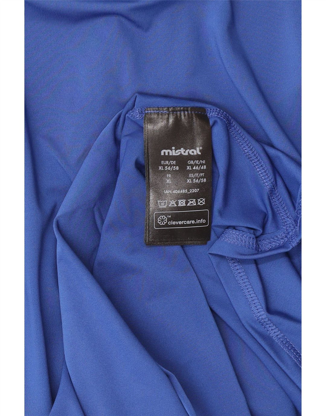 Mistral Herre Grafisk Top Langærmet XL Blå Colourblock Polyester
