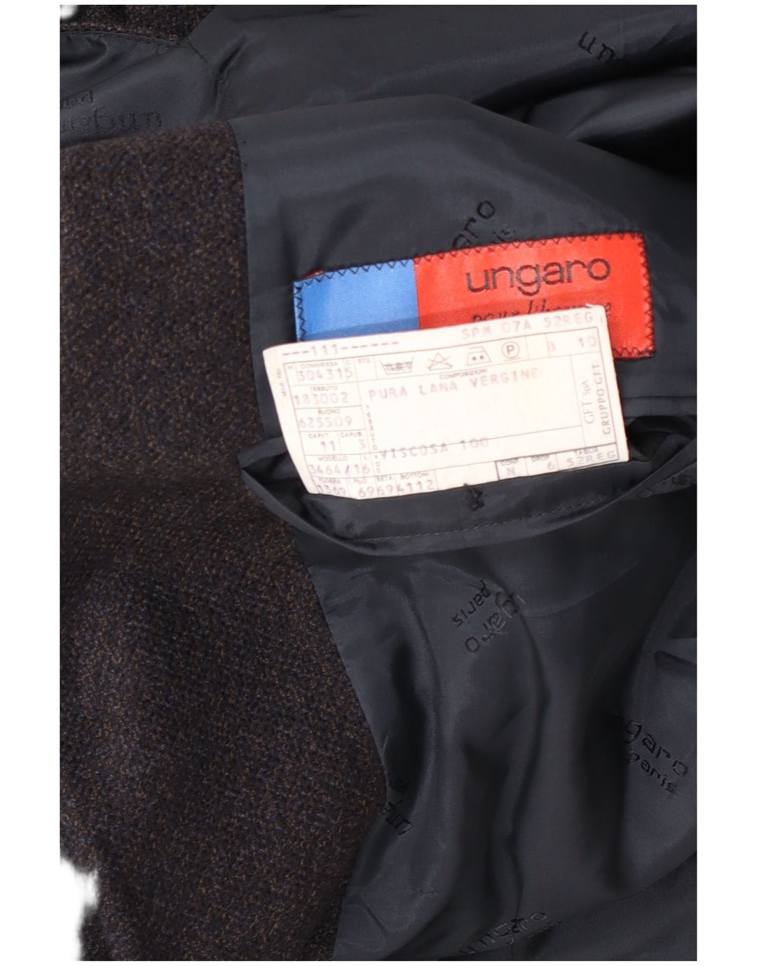 Ungaro Herre 3-knaps blazerjakke IT 52 XL Grå Virgin Wool