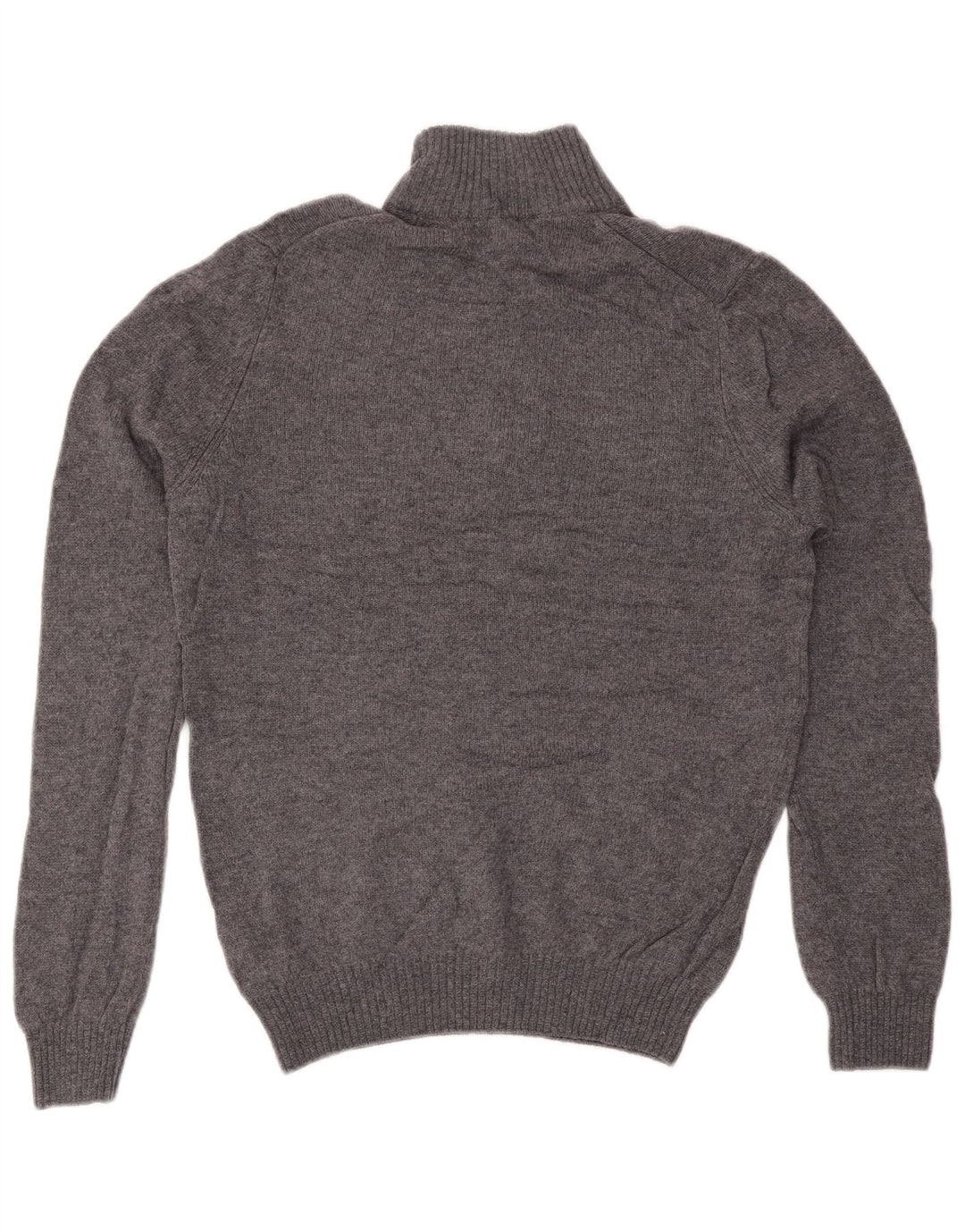 Marks & Spencer Herre sweater med lynlåshals mellemgrå uld