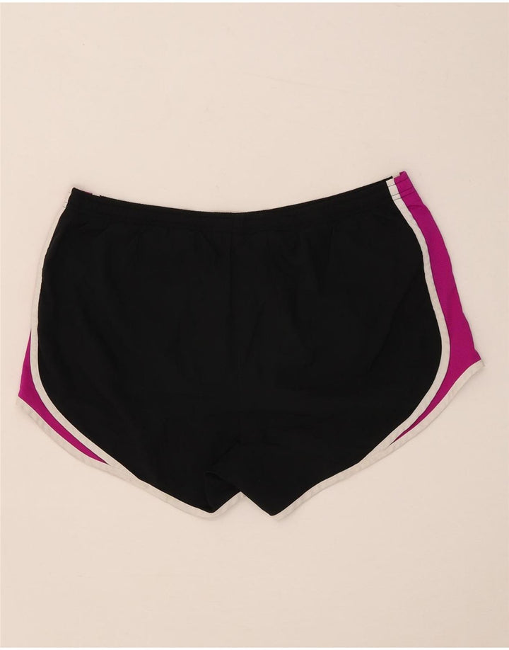 Nike sportsshorts til kvinder UK 14 Medium Sort Colourblock Polyester