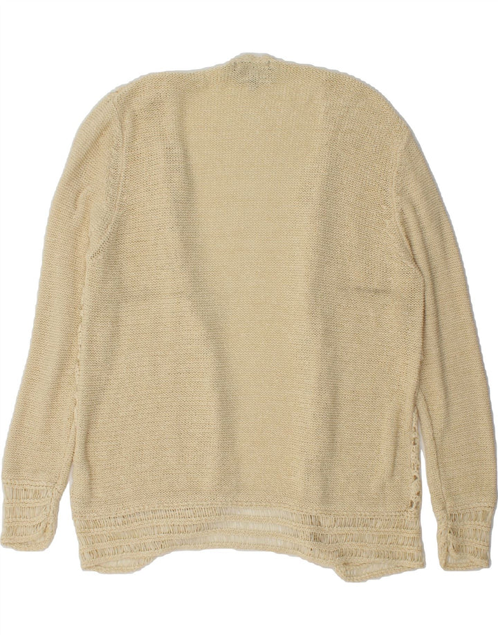 CASAMIA Womens Oversized Crochet Cardigan Sweater UK 14 Medium Beige Vintage Casamia and Second-Hand Casamia from Messina Hembry 
