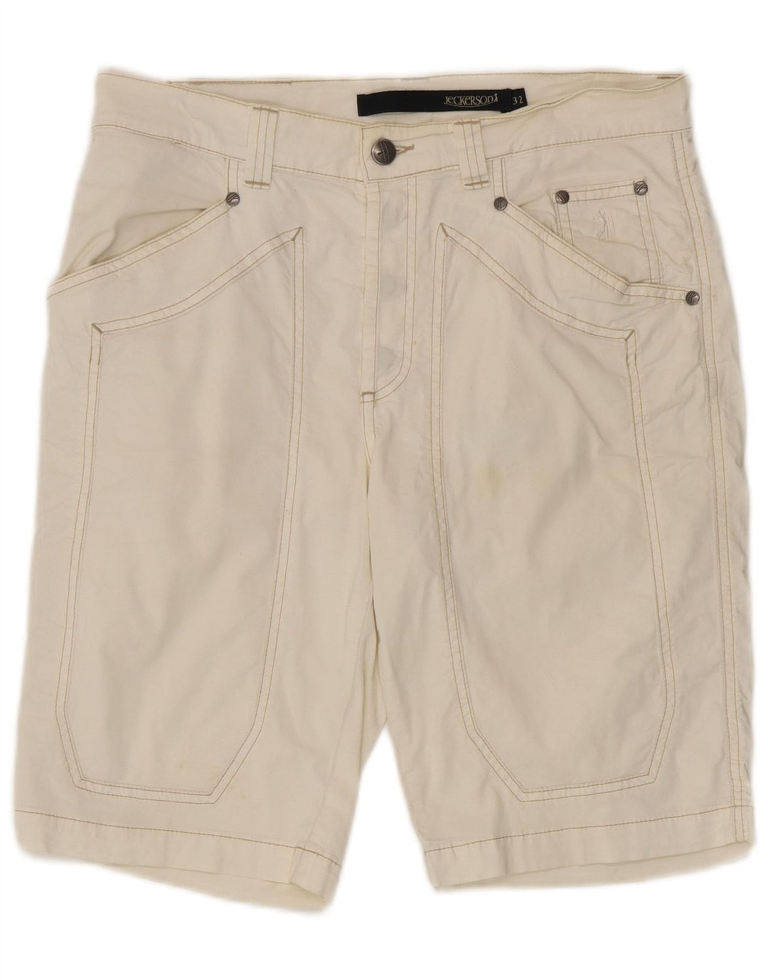 Jeckerson Herre Bermuda Shorts W32 Medium Off White Bomuld
