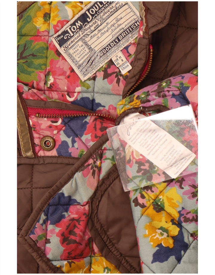 Joules Quiltet jakke til kvinder UK 12 Mellemgrå bomuld