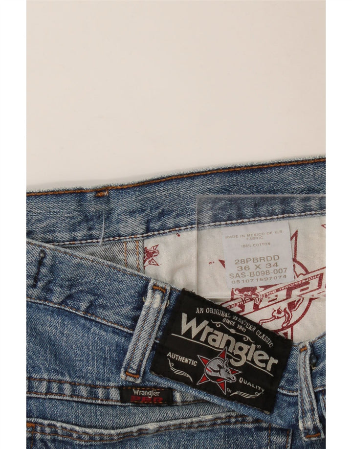 WRANGLER Straight jeans til mænd W36 L34 blå bomuld