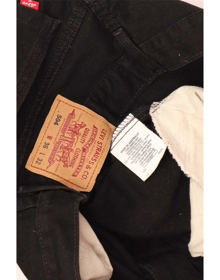 Levi's Herre 504 Straight Jeans W36 L32 Sort
