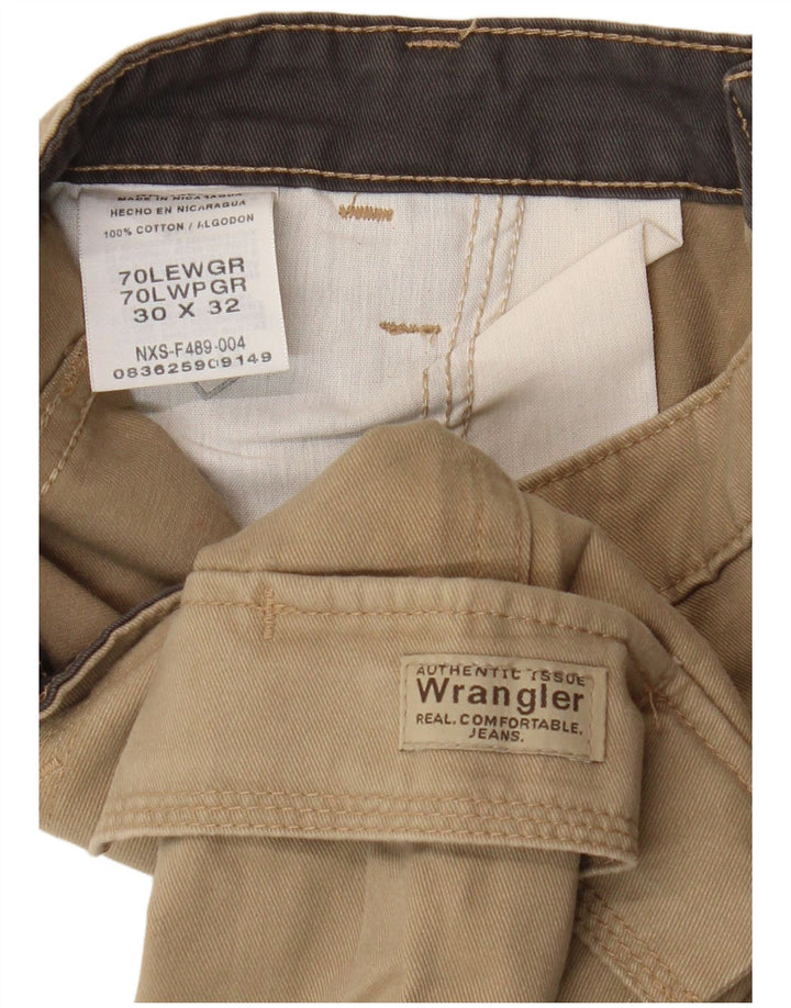 Wrangler Straight Cargo Bukser til mænd W30 L32 Beige Bomuld