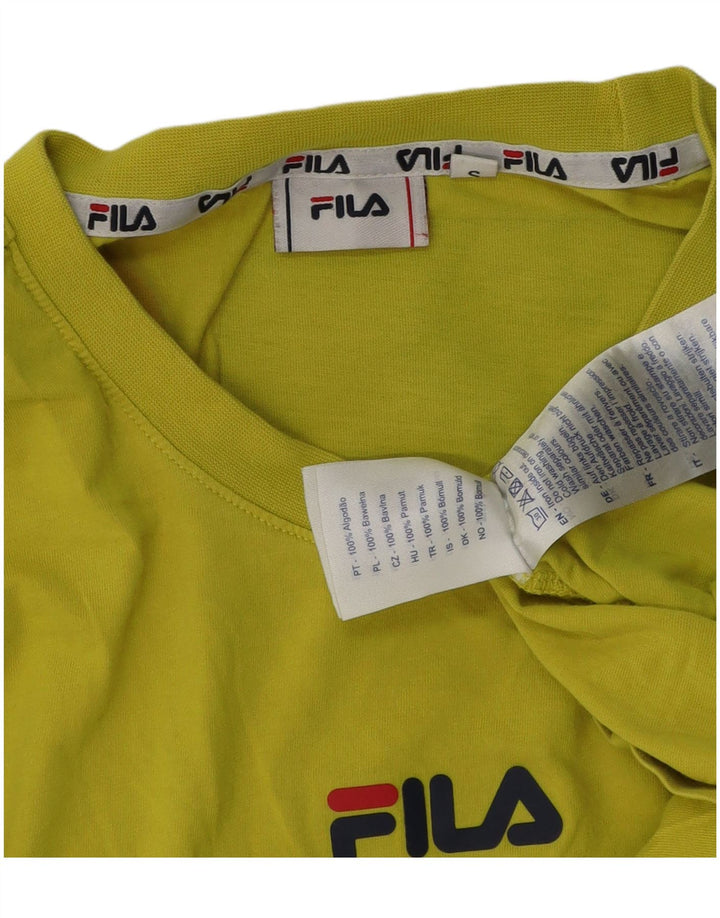 Fila Herre Grafisk T-Shirt Top Lille Grøn Bomuld