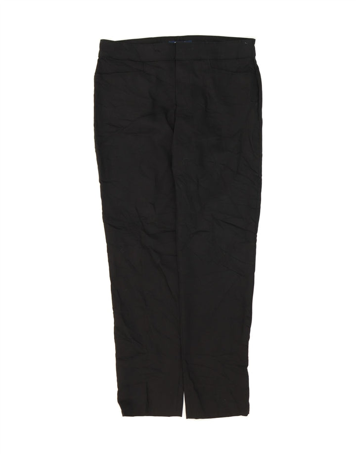 CHAPS Womens Straight Casual Trousers US 6 Medium W30 L29 Black Cotton Vintage Chaps and Second-Hand Chaps from Messina Hembry 