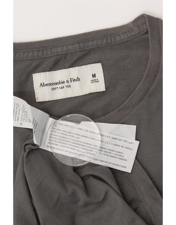Abercrombie & Fitch herre T-shirt top mellemgrå bomuld