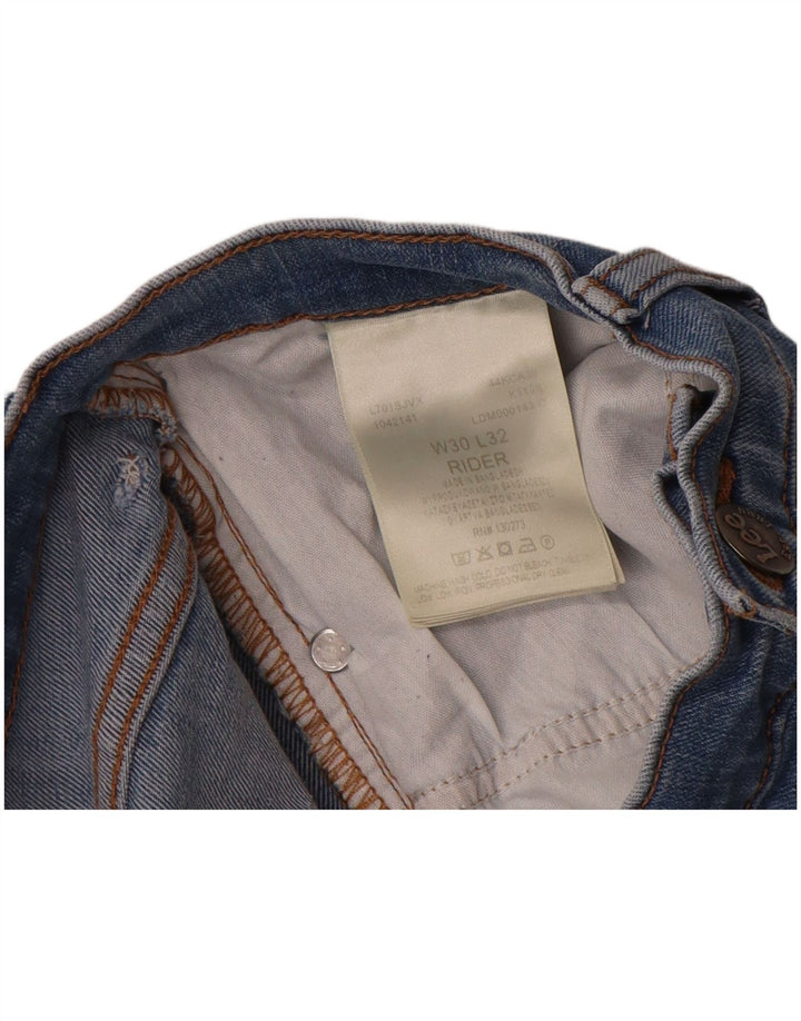 Lee Dame Rider Slim Jeans W30 L32 Blå Bomuld