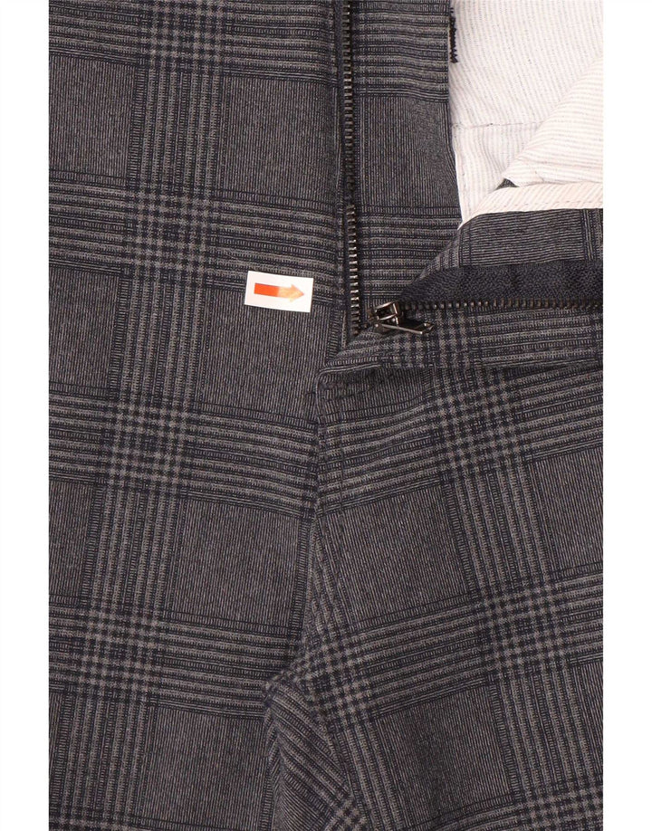 Zara Herre Slim Chino Bukser EU 38 Small W30 L28 Grå ternet