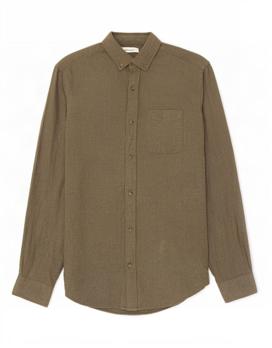 Jack & Jones Herre Flannel Shirt Lille Khaki Bomuld
