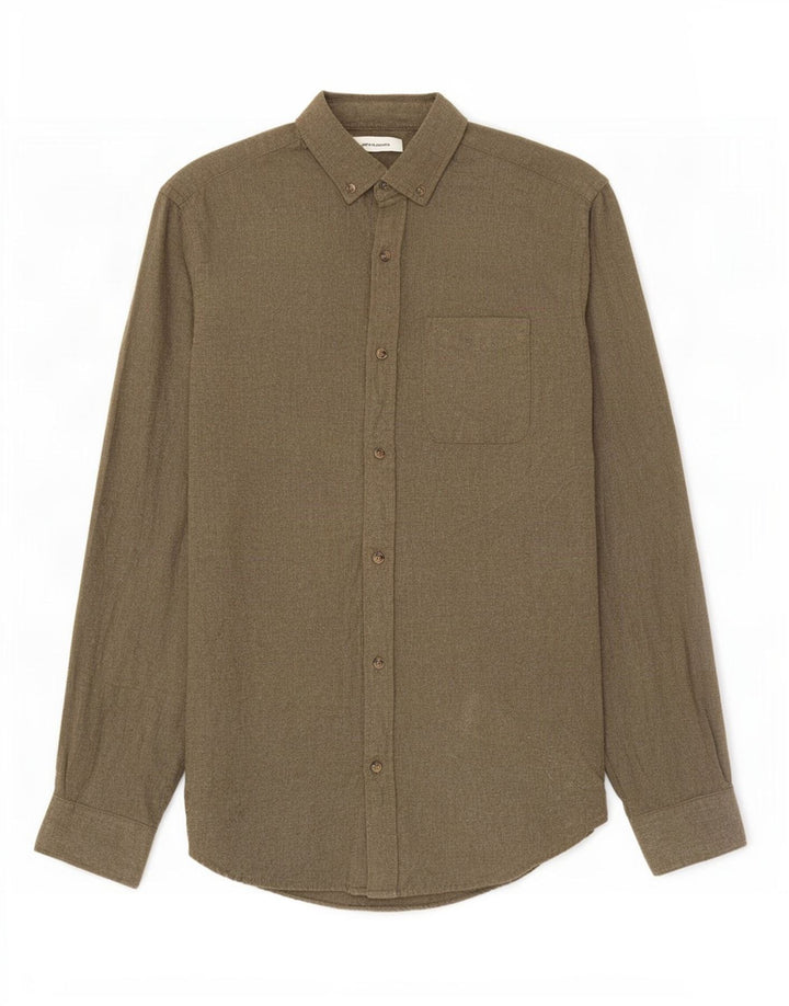 Jack & Jones Herre Flannel Shirt Lille Khaki Bomuld