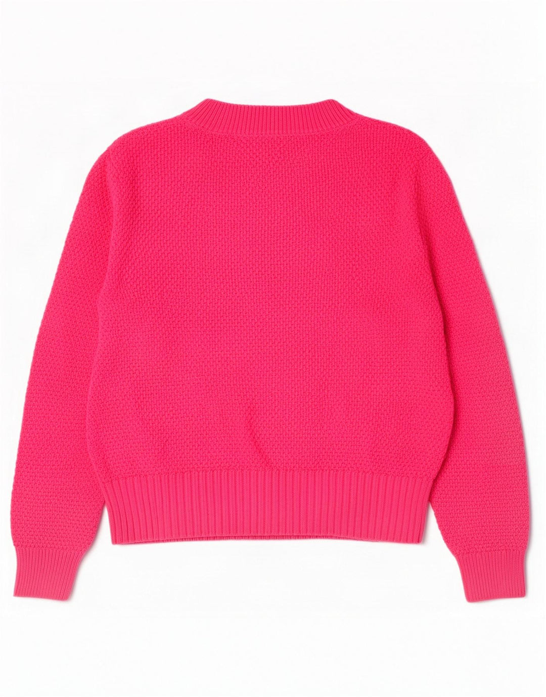 Marks & Spencer Dame Turtle Neck Sweater UK 12 Medium Pink Bomuld