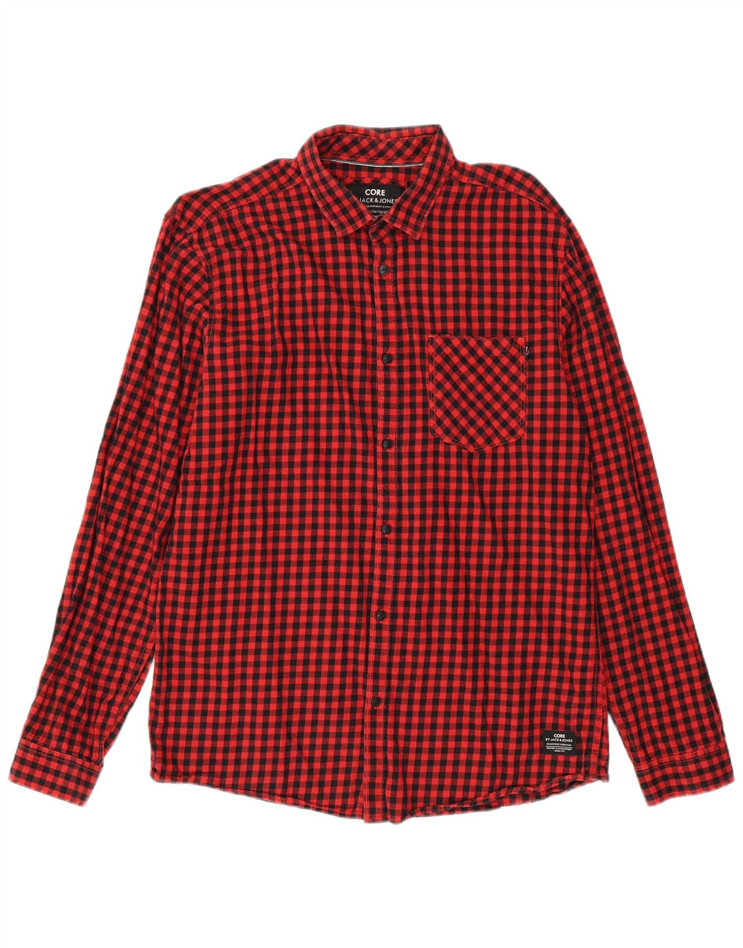Jack & Jones Herreskjorte XL Rød Gingham Bomuld
