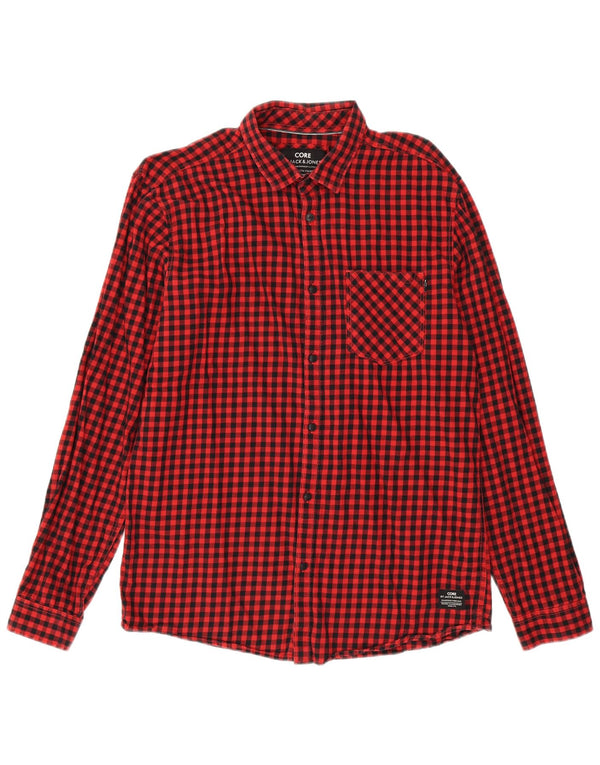 Jack & Jones Herreskjorte XL Rød Gingham Bomuld