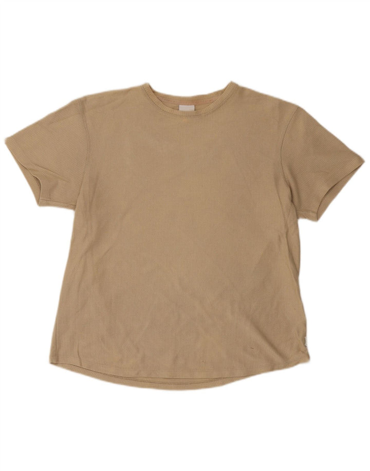 Zara Herre T-Shirt Top Medium Khaki Bomuld