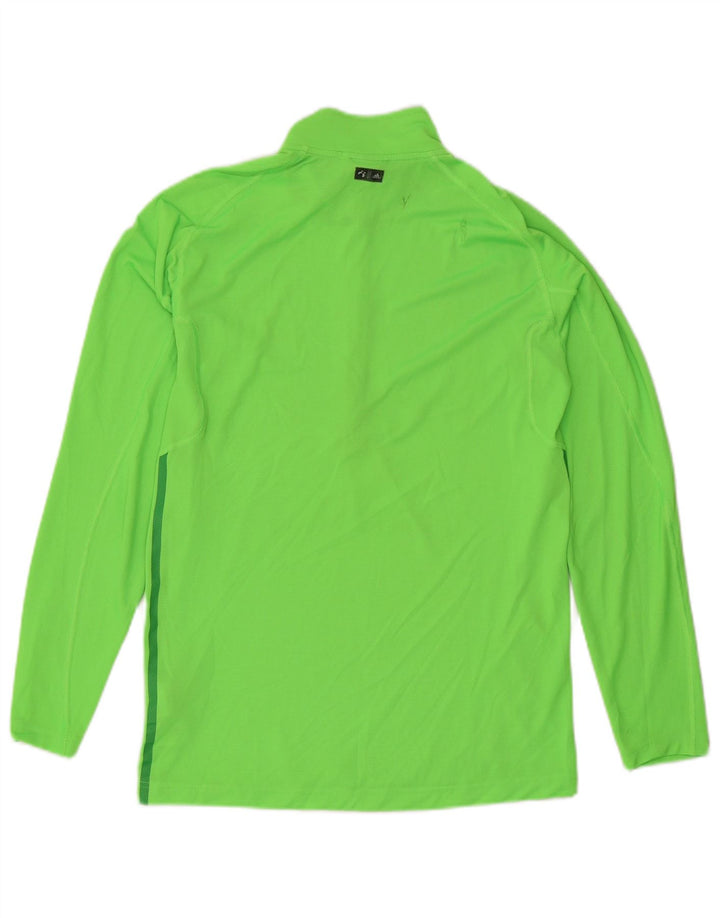 Adidas Pullover med lynlås til mænd til mænd, træningsdragt Top UK 40/42 Medium Green Polyester