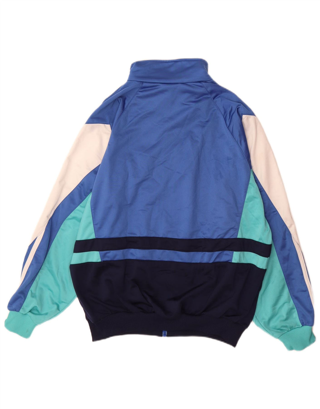 Adidas Træningsdragt til mænd Topjakke UK 40/42 Medium Blue Colourblock Polyester