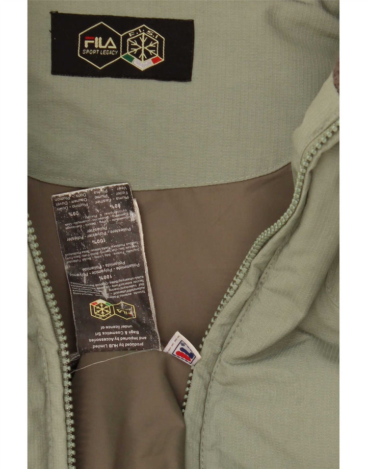 Fila Polstret Herrejakke UK 40 Stor Grøn Polyamid