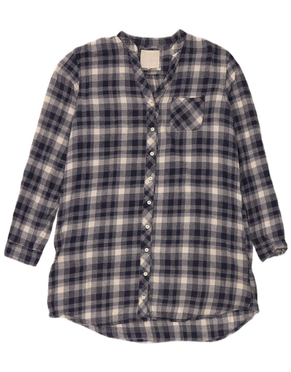 Saltrock Womens Shirt Dress UK 18 XL Navy Blue Check Cotton