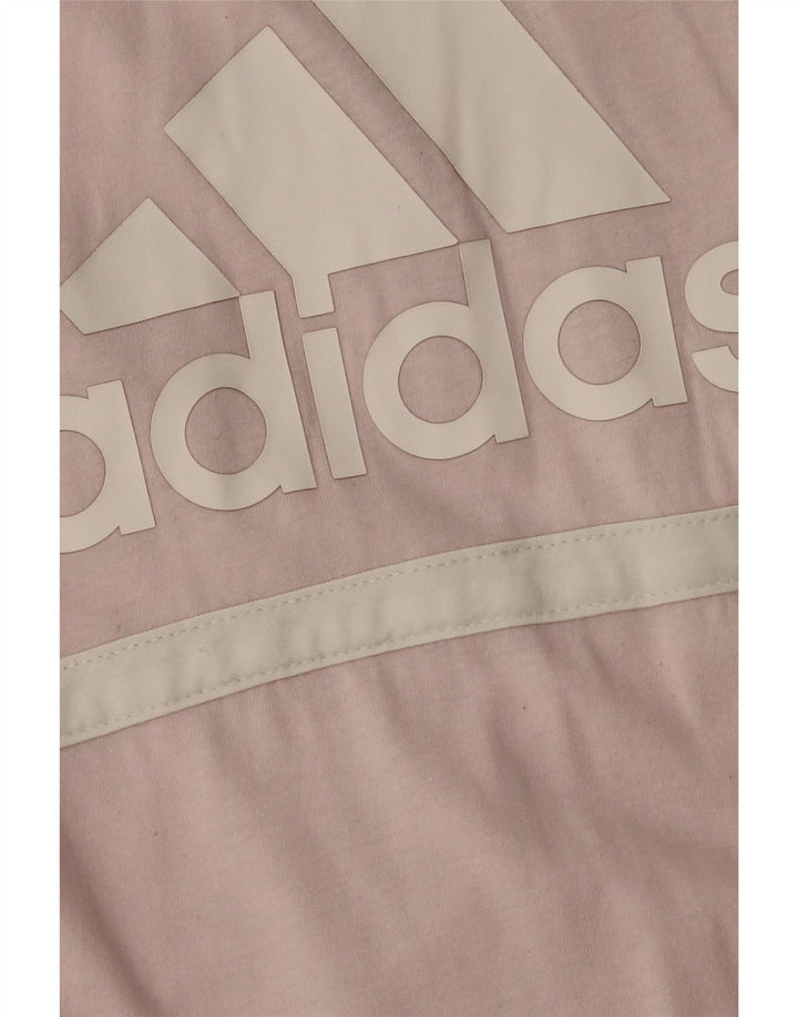 Adidas Dame Grafisk T-Shirt Top UK 12 Medium Pink