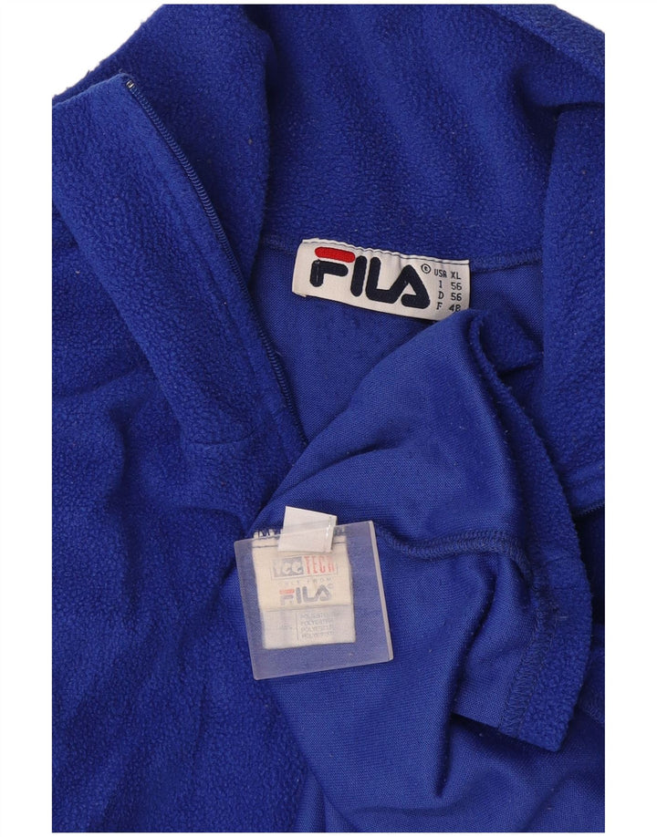 Fila Herre lynlås hals Fleece Jumper IT 56 XL Blå Polyester