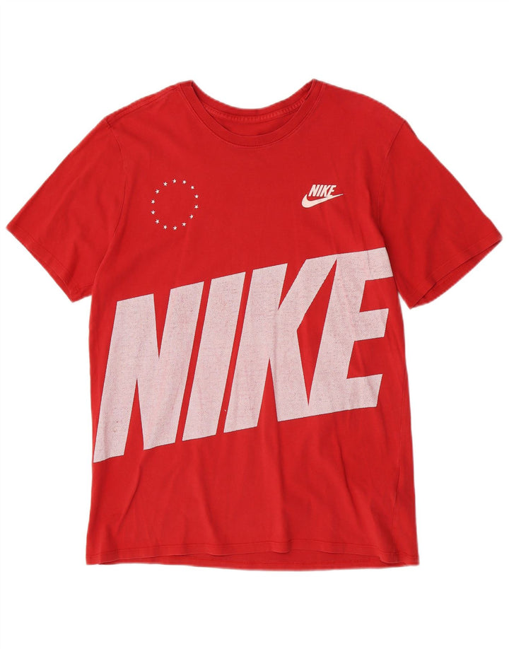 Nike grafisk T-shirt top til mænd, stor rød bomuld