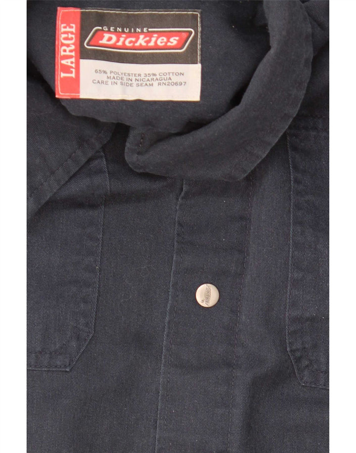 Dickies kortærmet herreskjorte Stor marineblå polyester
