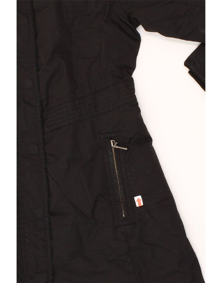 EMPORIO ARMANI Womens Windbreaker Coat UK 14 Medium Black Polyamide Vintage Emporio Armani and Second-Hand Emporio Armani from Messina Hembry 