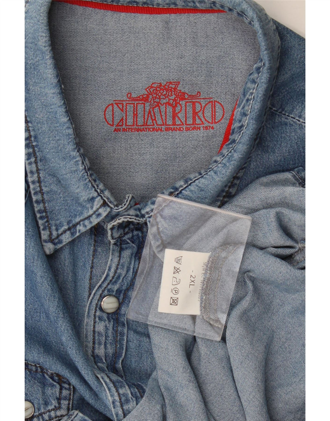 Charro Herre Denim Shirt 2XL Blå Bomuld
