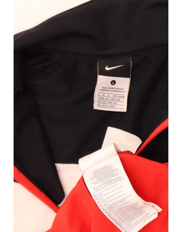 Nike drenge træningsdragt topjakke 12-13 år Stor sort farveblok