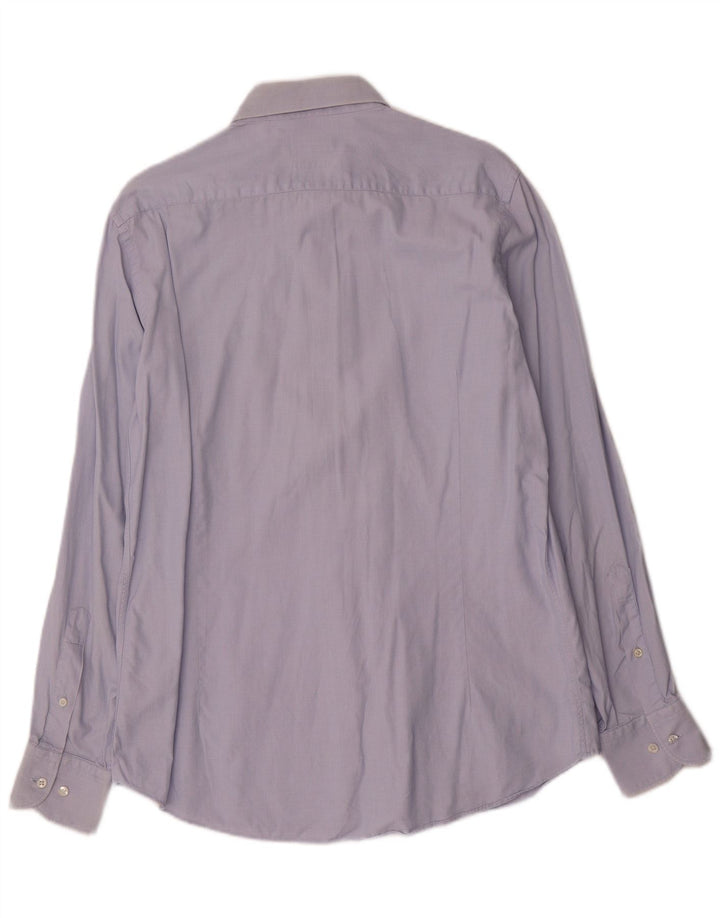 Massimo Dutti Herre Slim Fit Skjorte Str. 41 16 Stor Blå