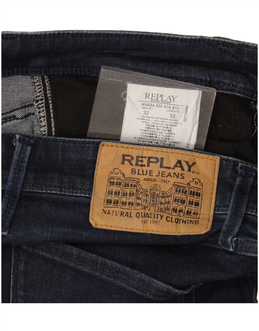 Replay Dame Bronny Super Slim Jeans W32 L26 Blå Bomuld