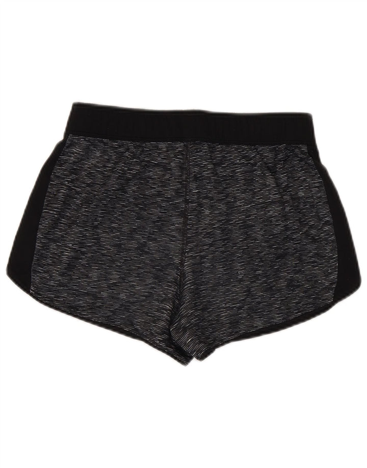 REEBOK sportsshorts til kvinder UK 10 Små grå flækkede polyester