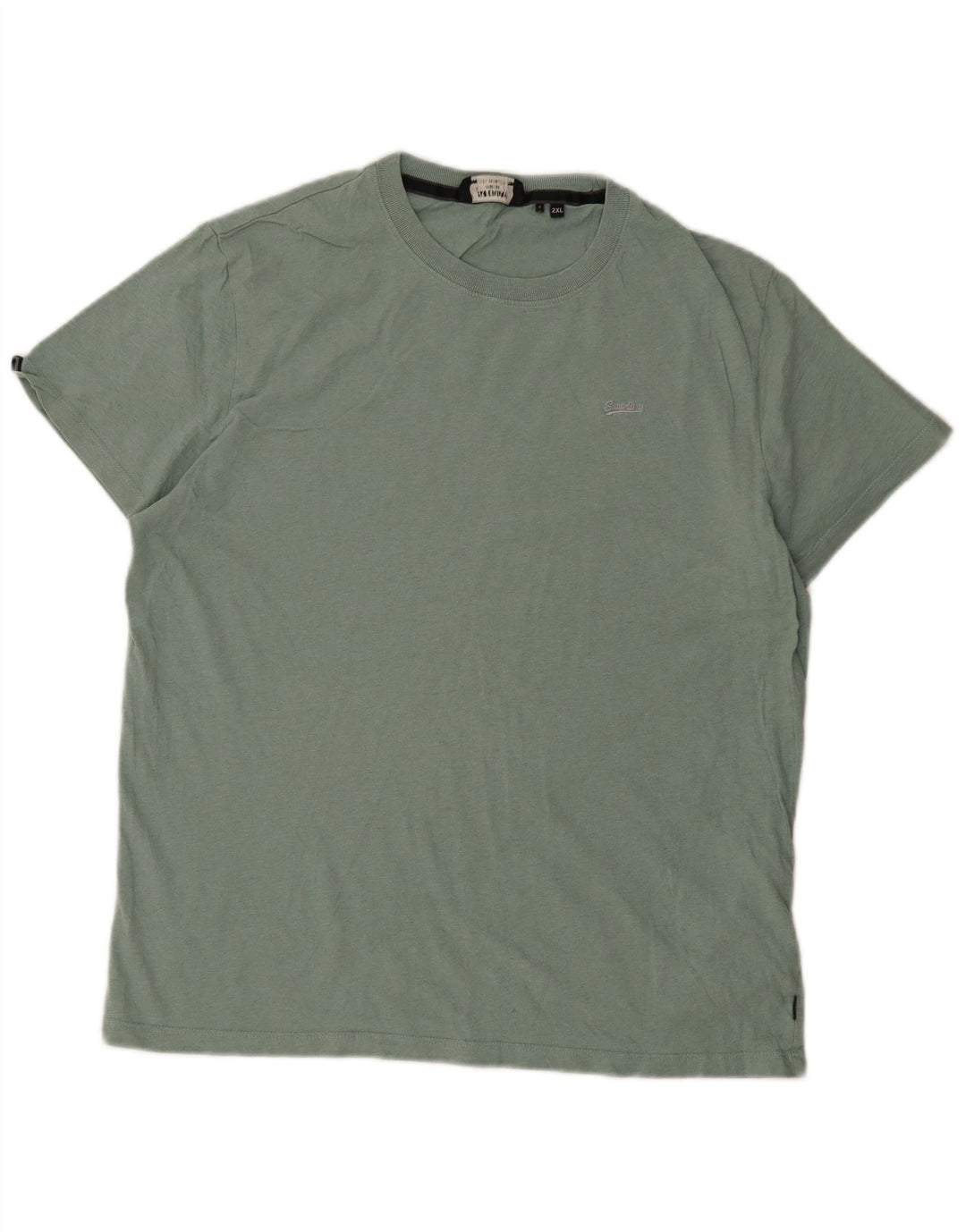 Superdry T-shirt top til mænd 2XL grøn bomuld