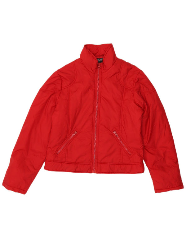 Sasha Womens Crop Polstret jakke UK 14 Medium Rød Polyamid