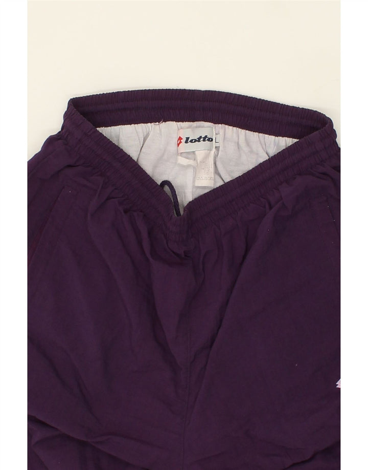 LOTTO Womens Tracksuit Trousers UK 14 Large Purple Polyester Vintage Lotto and Second-Hand Lotto from Messina Hembry 
