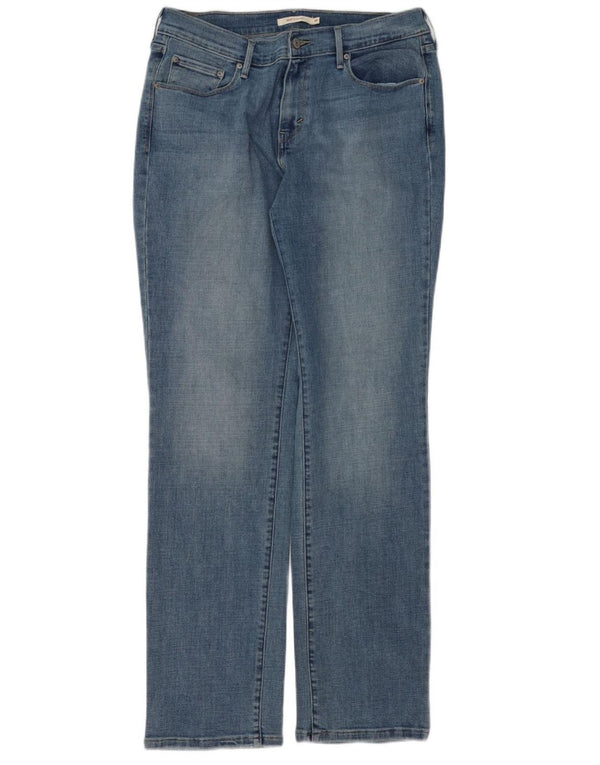 LEVI'S Dame lange lige jeans US 10 Large W30 L34 Blå Bomuld