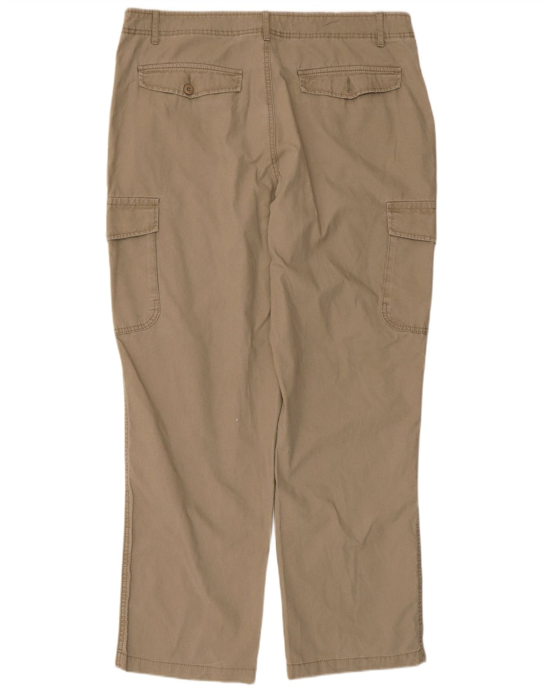 Marks & Spencer Herre Straight Cargo Bukser W38 L31 Beige Bomuld