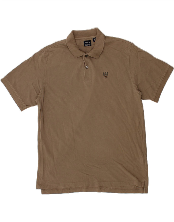 IZOD Mens Polo Shirt XL Brown Cotton Vintage Izod and Second-Hand Izod from Messina Hembry 