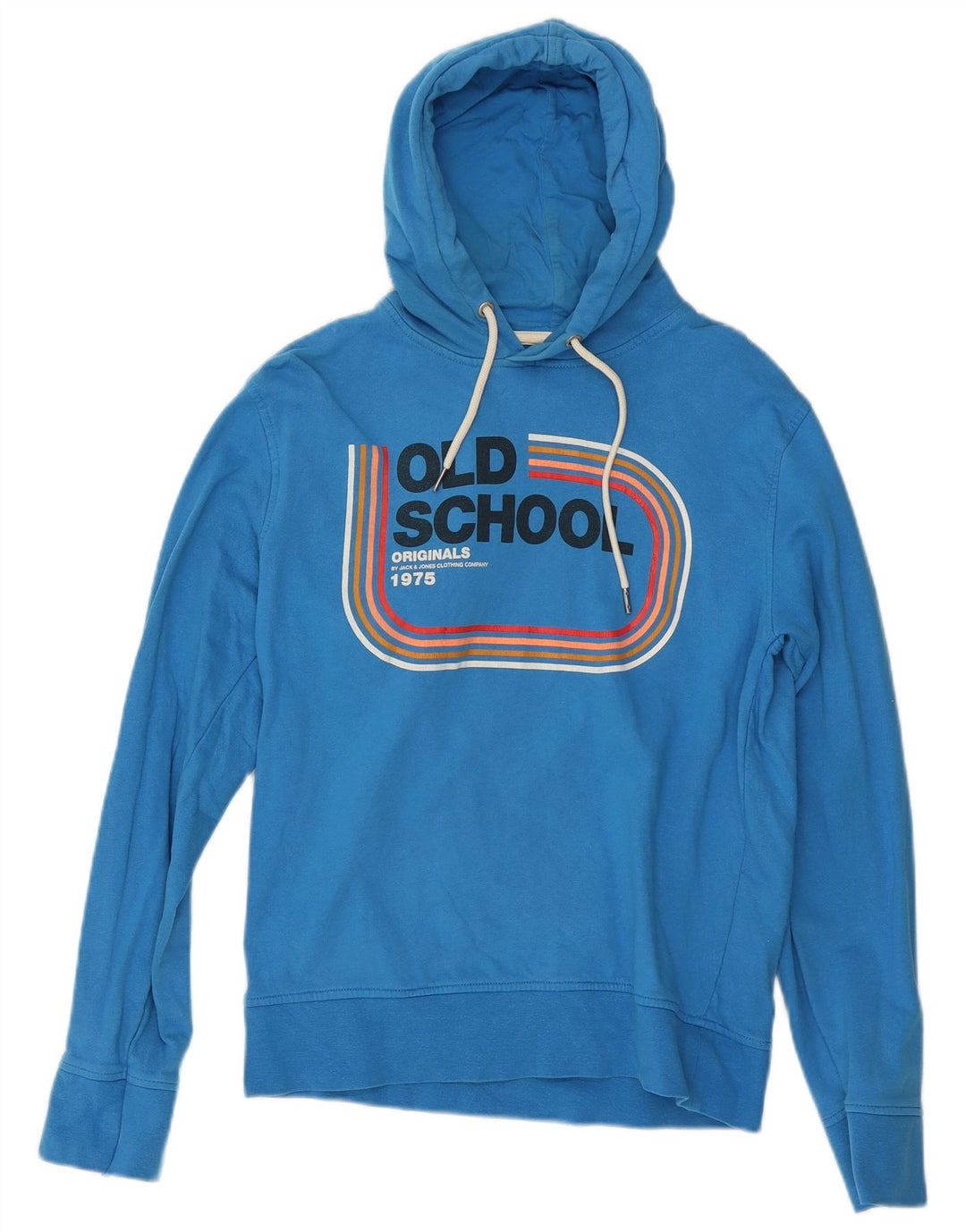Jack & Jones Grafisk hættetrøje til mænd, stor blå bomuld