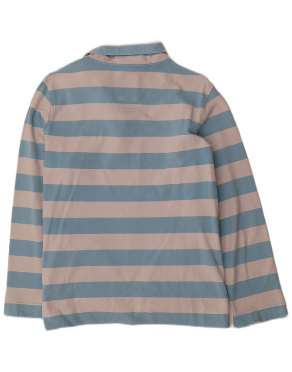 Crew Clothing Womens Zip Neck Sweatshirt Jumper UK 18 XL Blue Striped