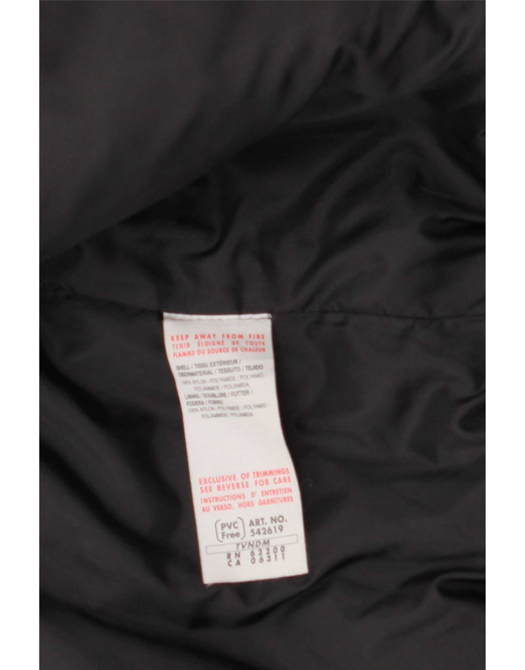 Puma polstret jakke til kvinder UK 14 Medium Sort Nylon